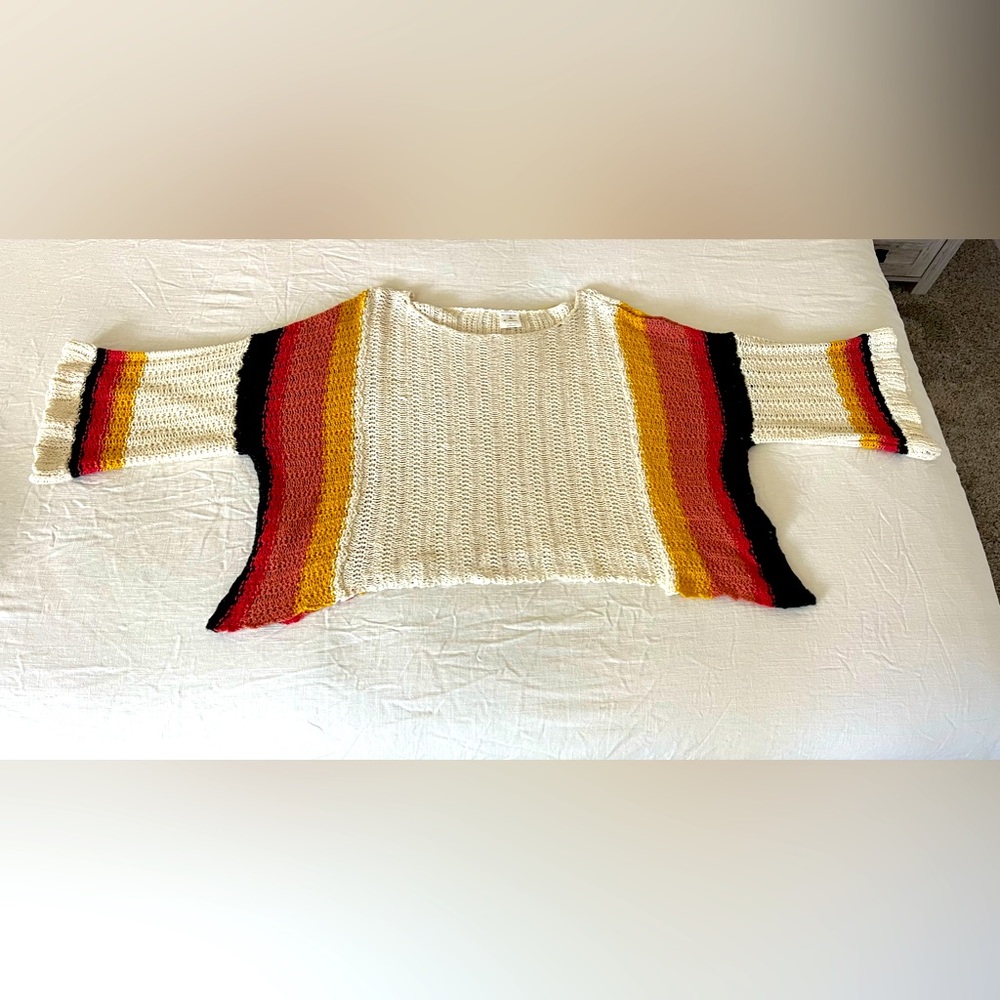 Anthropology By Together oversized open knit sweater medium